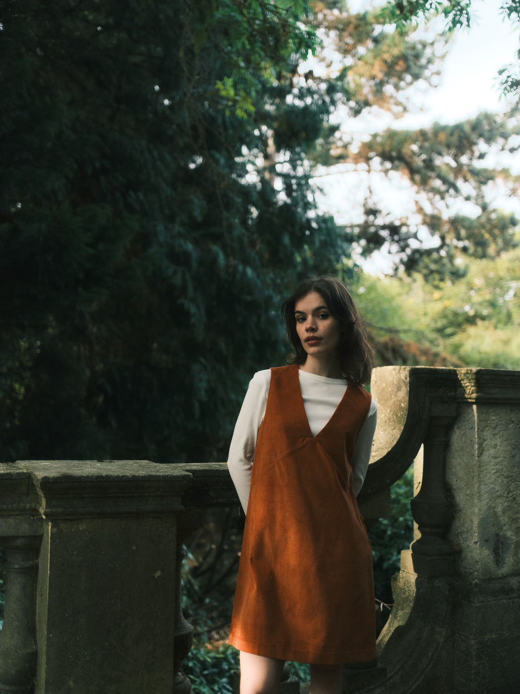 Marlo Corduroy  A-Line Linen Mini Dress