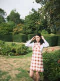 Cleo Plaid Pinafore Dress