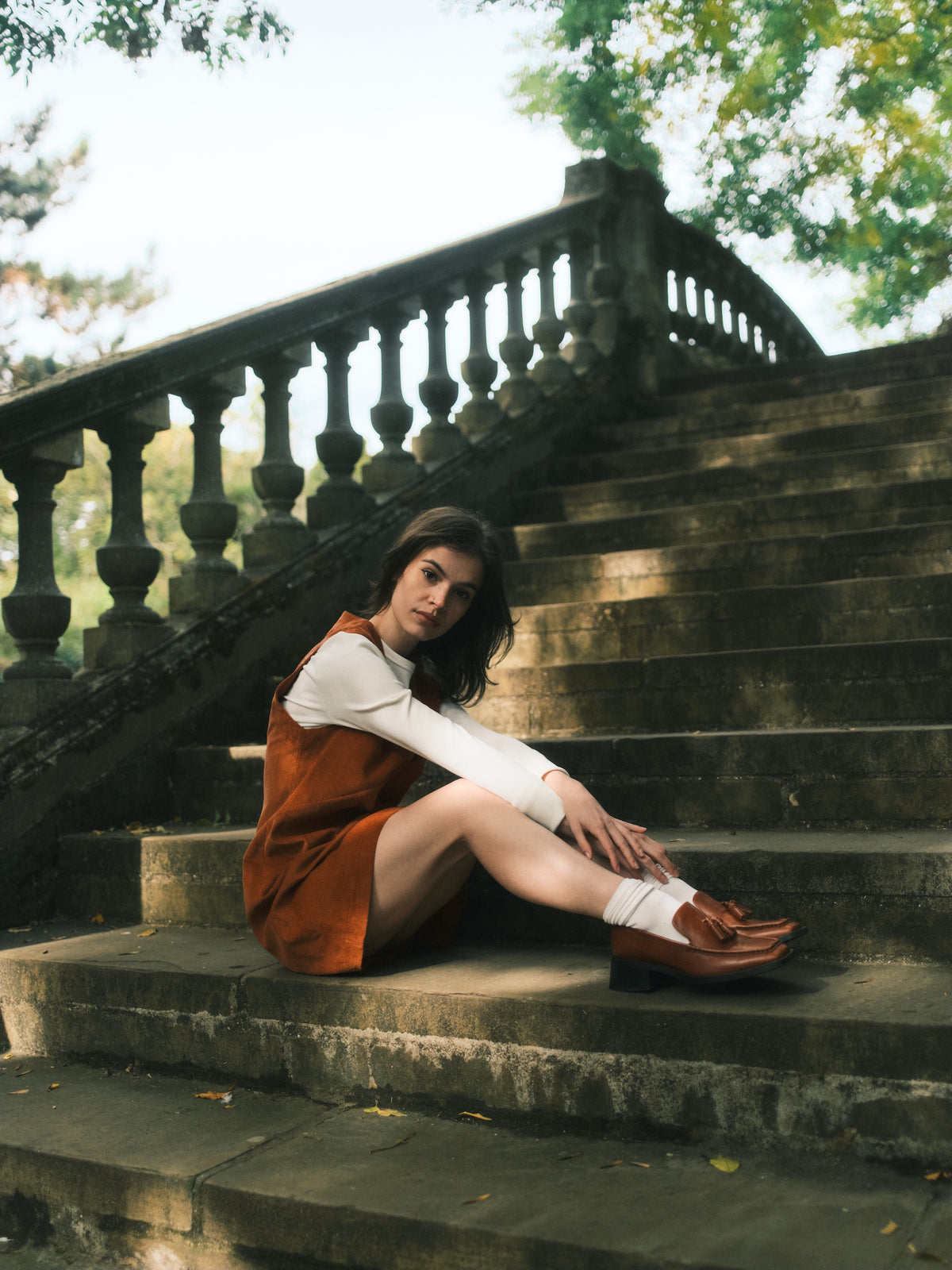 Marlo Corduroy  A-Line Linen Mini Dress